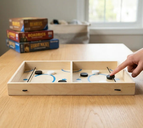 Wooden Sling Hockey 2 Players Classic Game