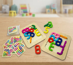 Wooden Numerals Blocks Puzzle Game For Kids
